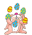 Gif animé Pâques lapin oeufs